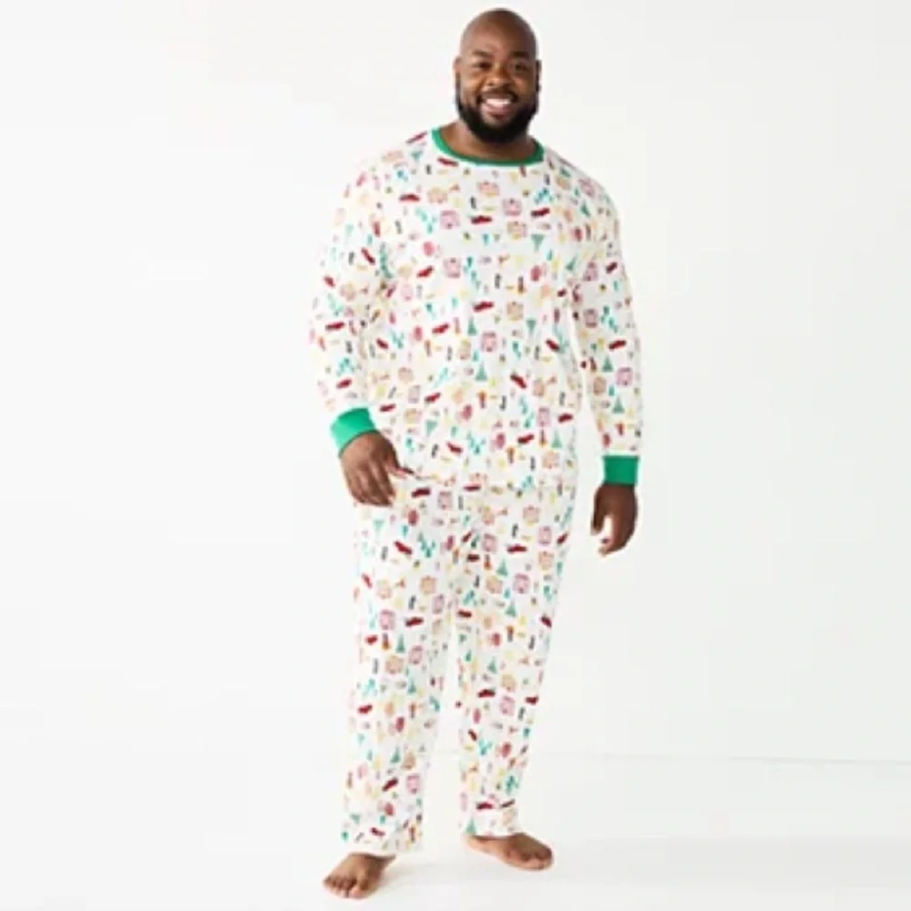 LC LAUREN CONRAD JAMMIES FOR FAMILIES 2 PIECE PAJAMA SET: WHITE: NWT: SZ 3XLT